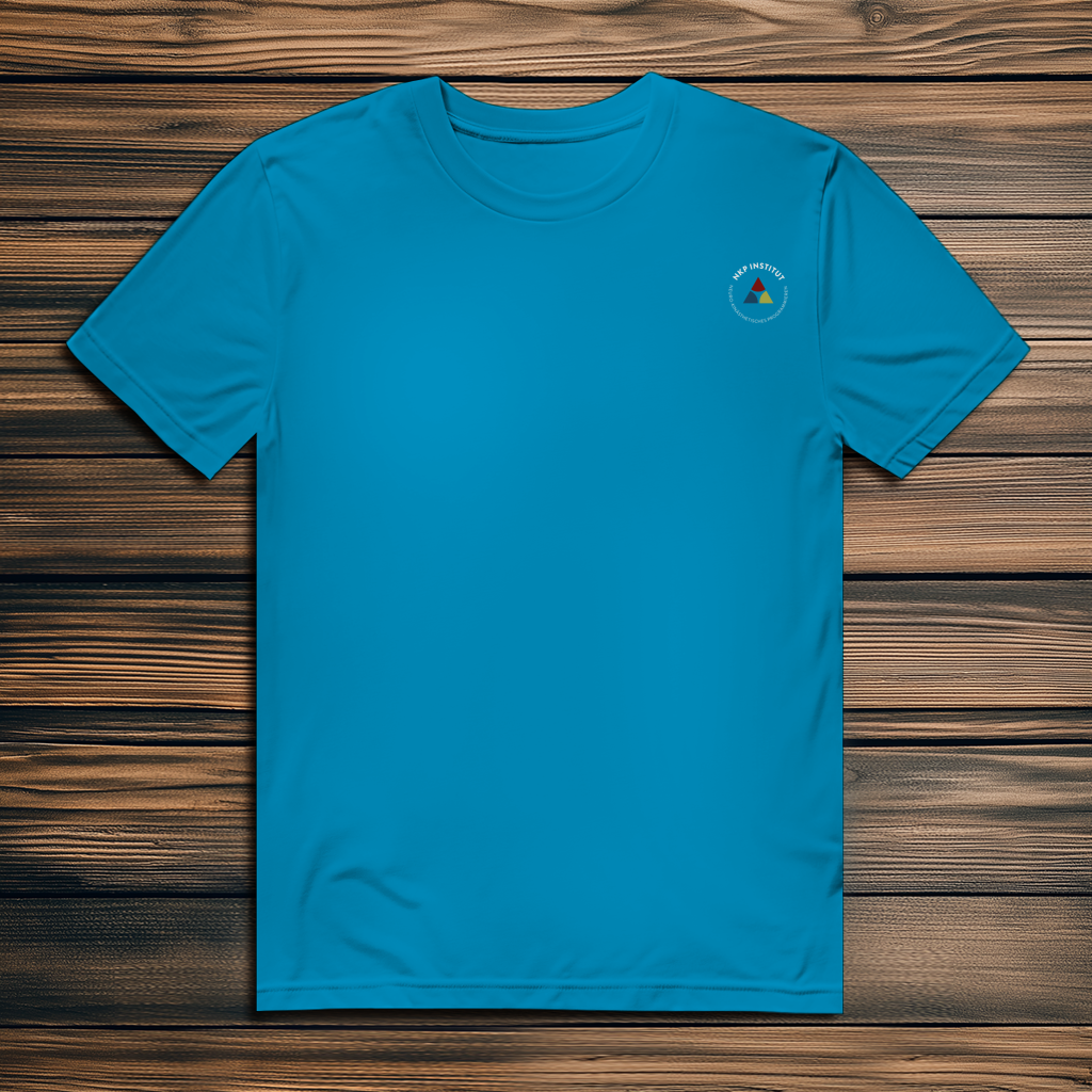 Herren Premium Bio T-Shirt ∣ Ich zähle... Schritte ∣ Logo in weiß