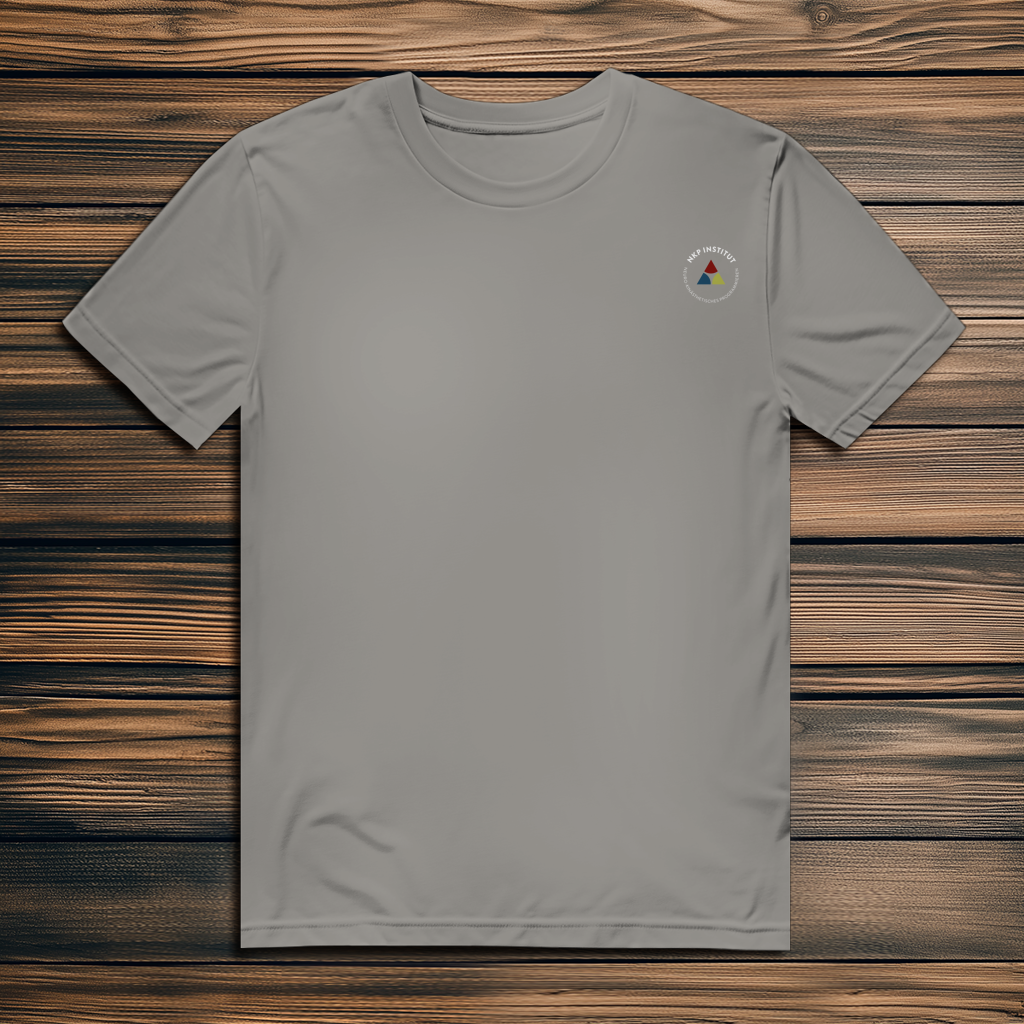 Herren Premium Bio T-Shirt ∣ Ich zähle... Schritte ∣ Logo in weiß