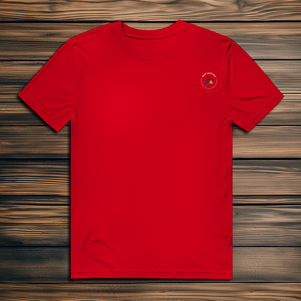 Herren Premium Bio T-Shirt ∣ Ich zähle... Schritte ∣ Logo in weiß