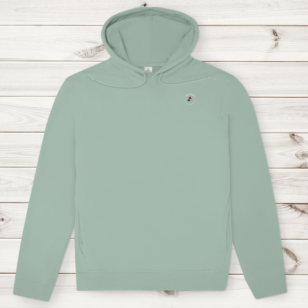 Herren Premium Bio Hoodie ∣ Schritte ∣ Logo in weiß