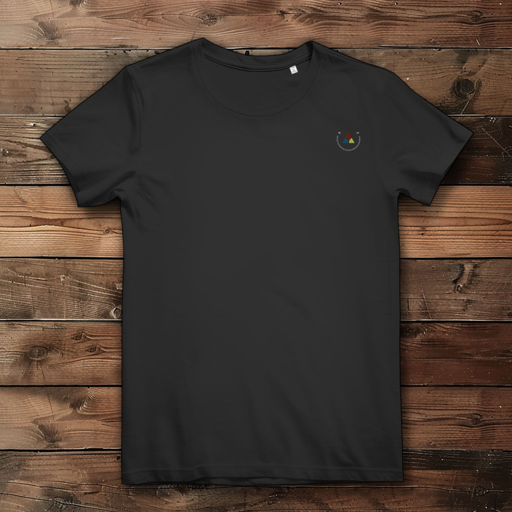 Damen Premium Bio T-Shirt ∣ Schritte ∣ Logo in weiß
