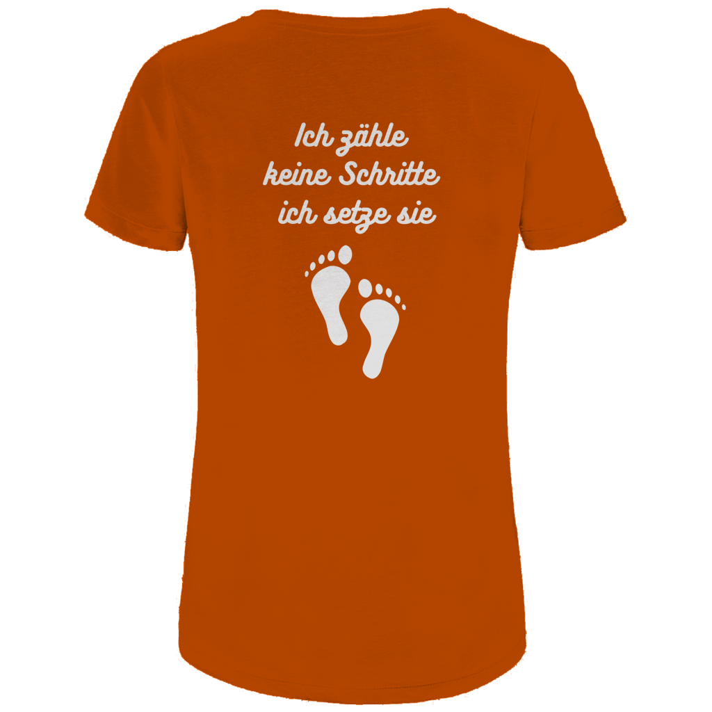Damen Premium Bio T-Shirt Schritte