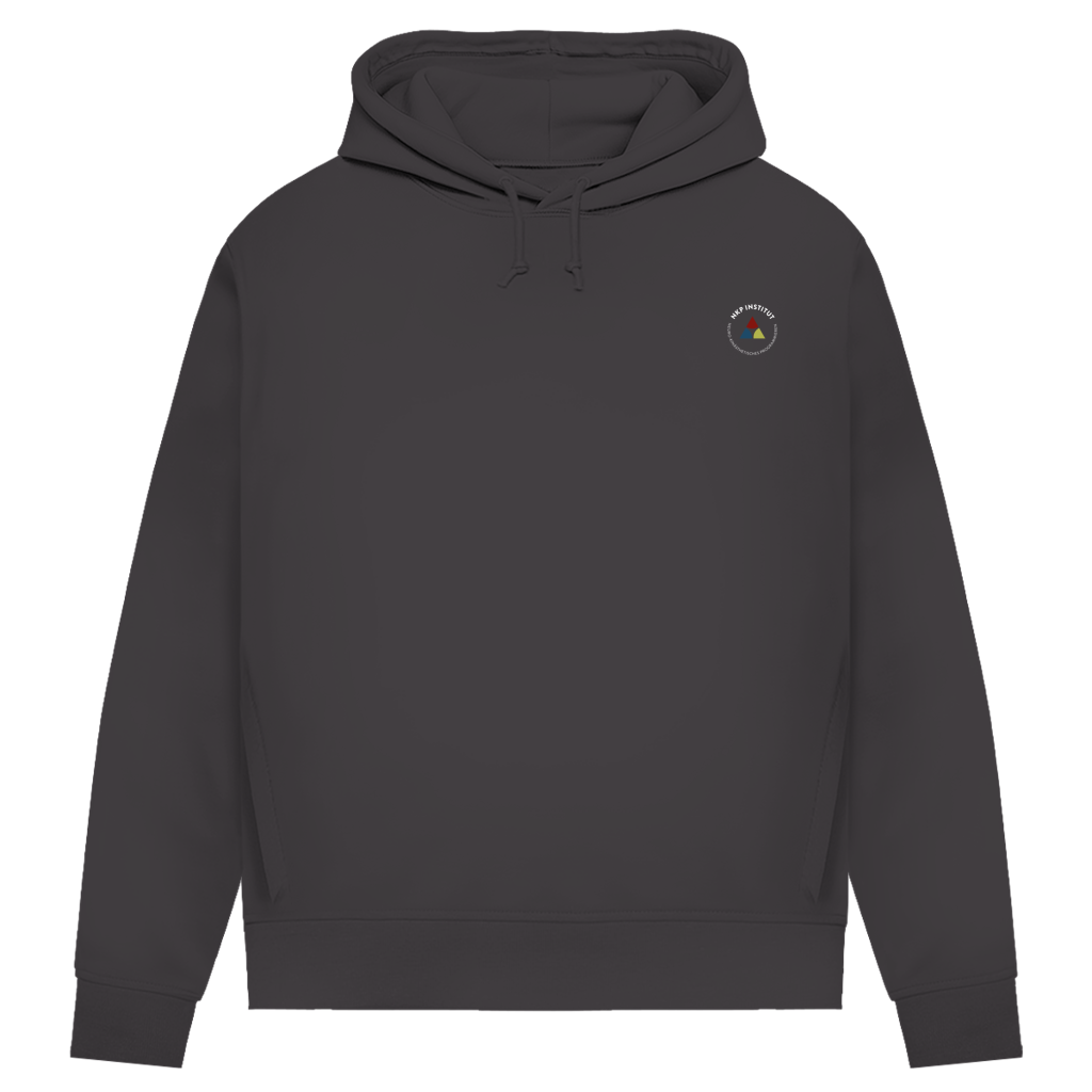 Damen Premium Bio Hoodie ∣ Schritte ∣ Logo in weiß