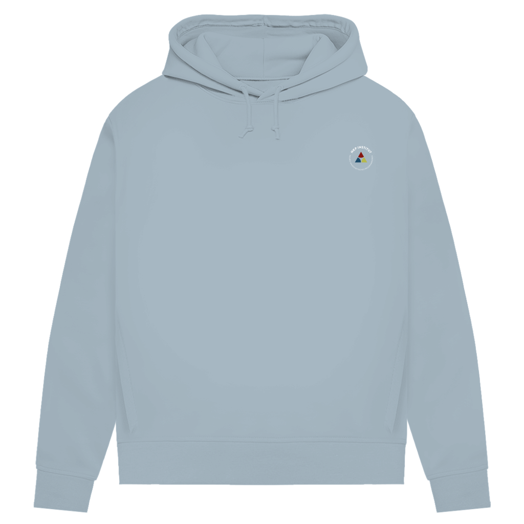 Damen Premium Bio Hoodie ∣ Schritte ∣ Logo in weiß