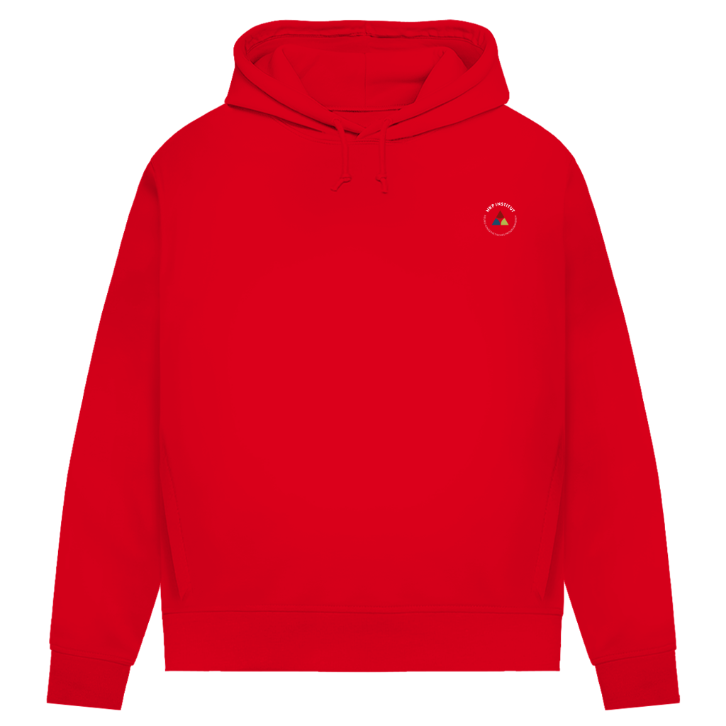 Damen Premium Bio Hoodie ∣ Schritte ∣ Logo in weiß