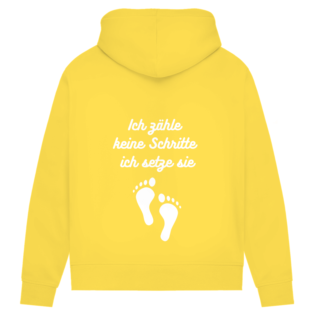 Damen Premium Bio Hoodie Schritte