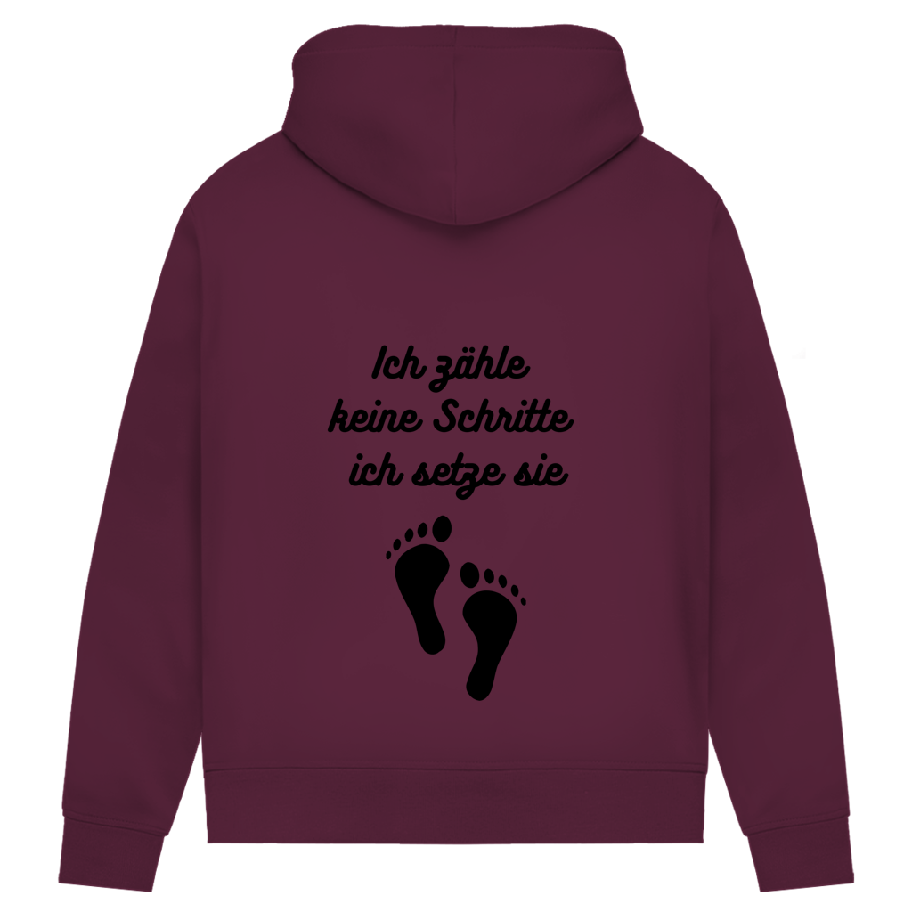 Damen Premium Bio Hoodie Schritte