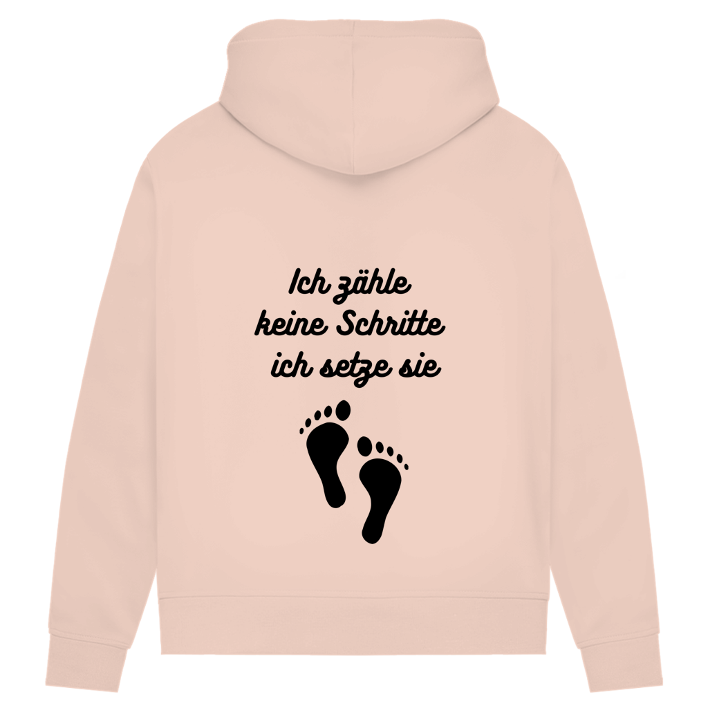 Damen Premium Bio Hoodie Schritte