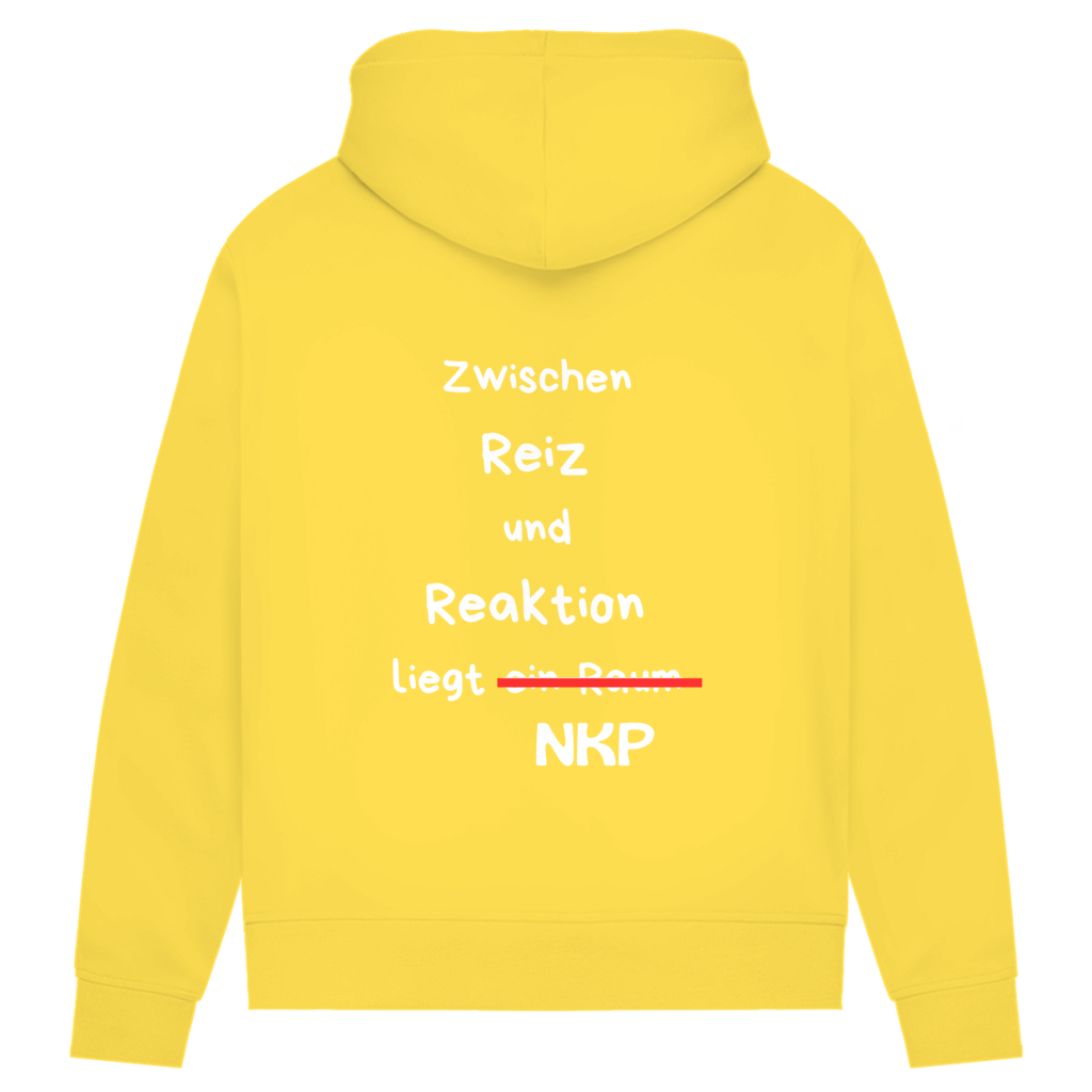 Damen Premium Bio Hoodie Reiz und Reaktion