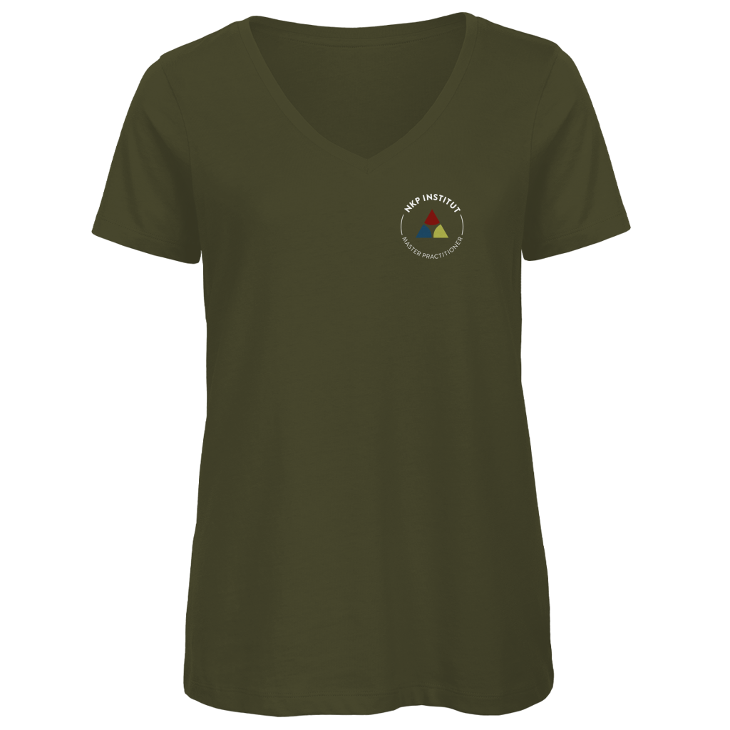 Damen Premium Bio V-Neck T-Shirt Reiz und Reaktion