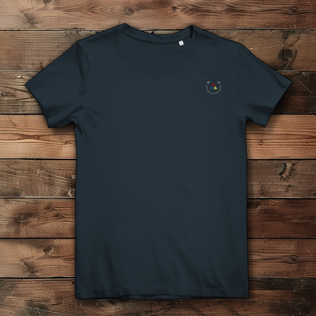 Damen Premium Bio T-Shirt ∣ Reiz und Reaktion ∣ Logo in weiß