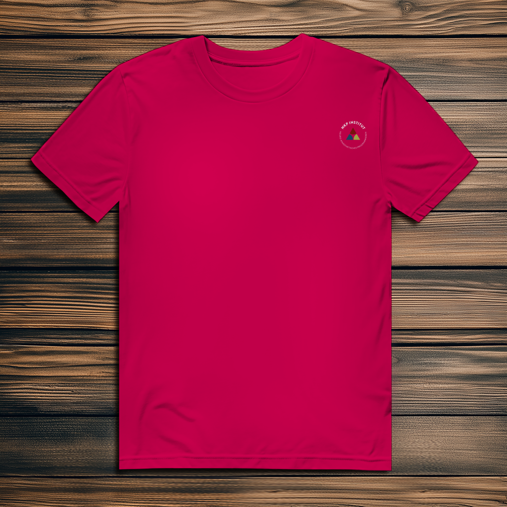 Herren Premium Bio T-Shirt ∣ Reiz und Reaktion ∣ Logo in weiß