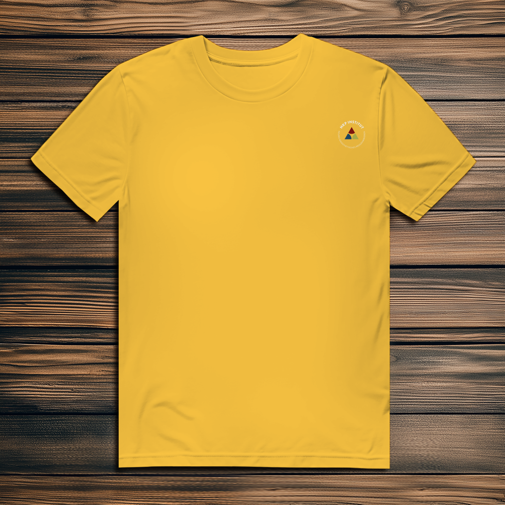 Herren Premium Bio T-Shirt ∣ Reiz und Reaktion ∣ Logo in weiß