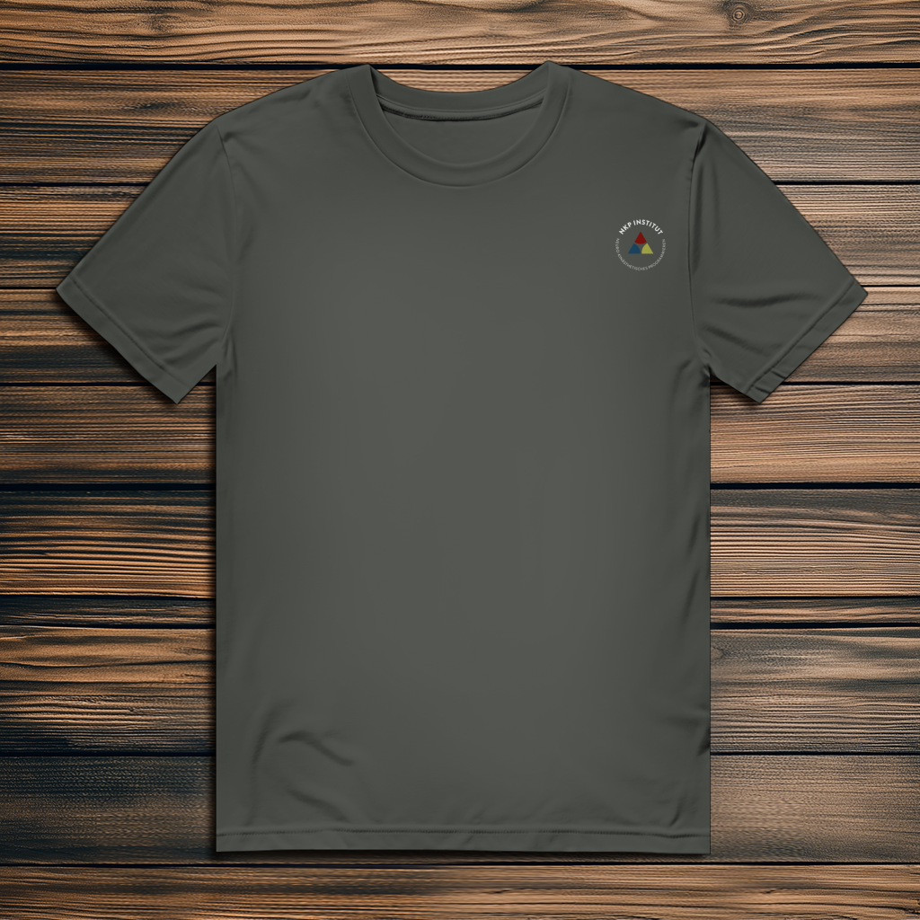 Herren Premium Bio T-Shirt ∣ Reiz und Reaktion ∣ Logo in weiß