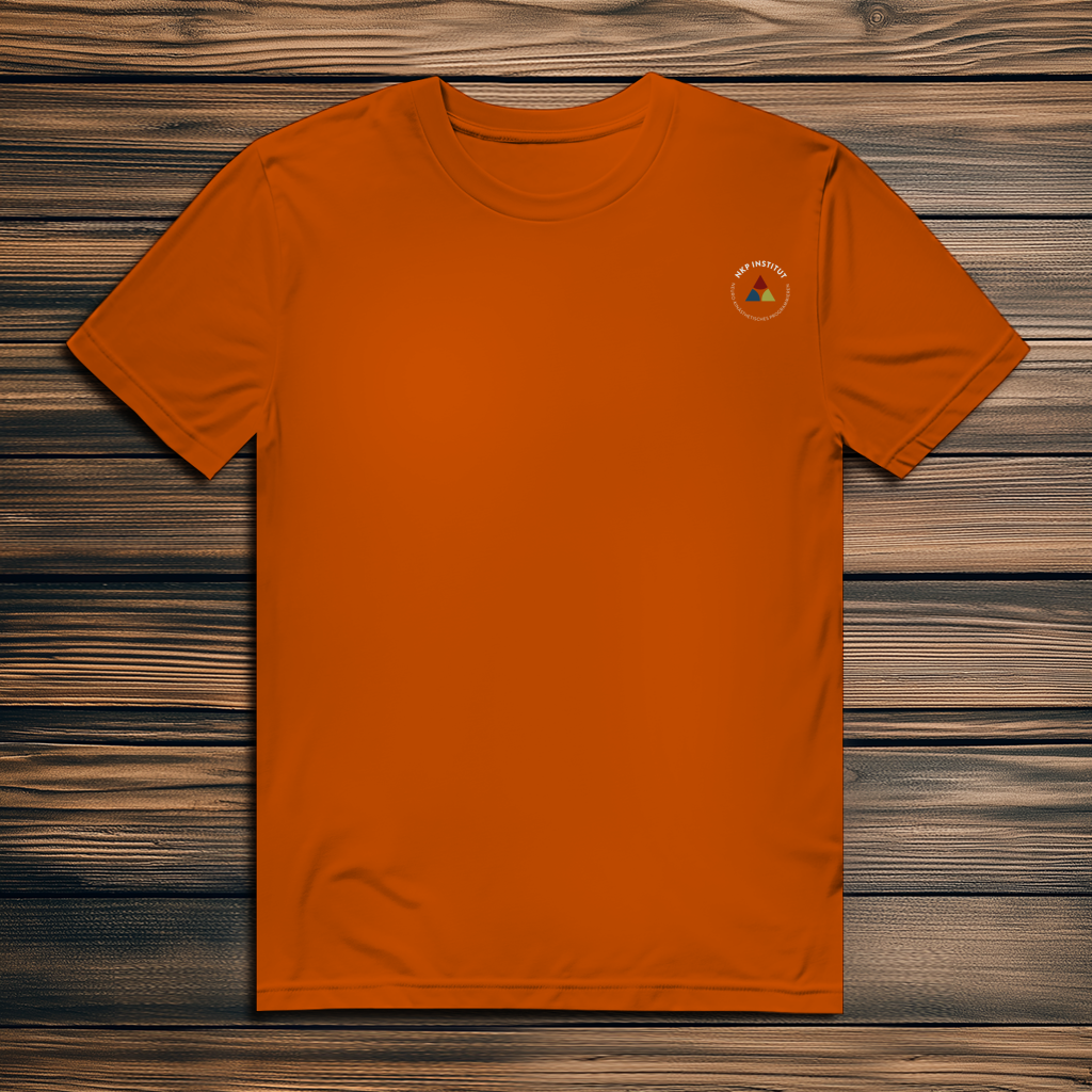 Herren Premium Bio T-Shirt ∣ Reiz und Reaktion ∣ Logo in weiß