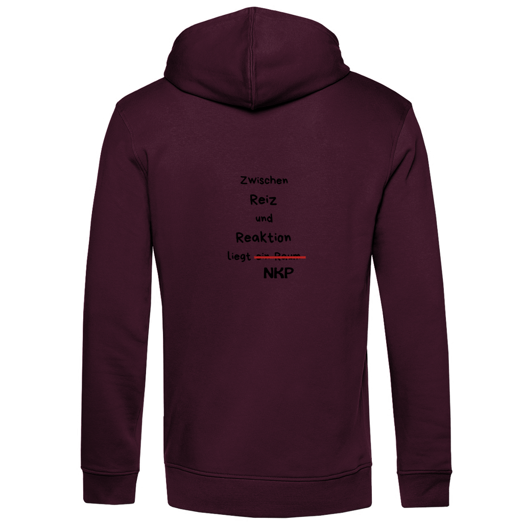 Herren Premium Bio Hoodie Reiz und Reaktion