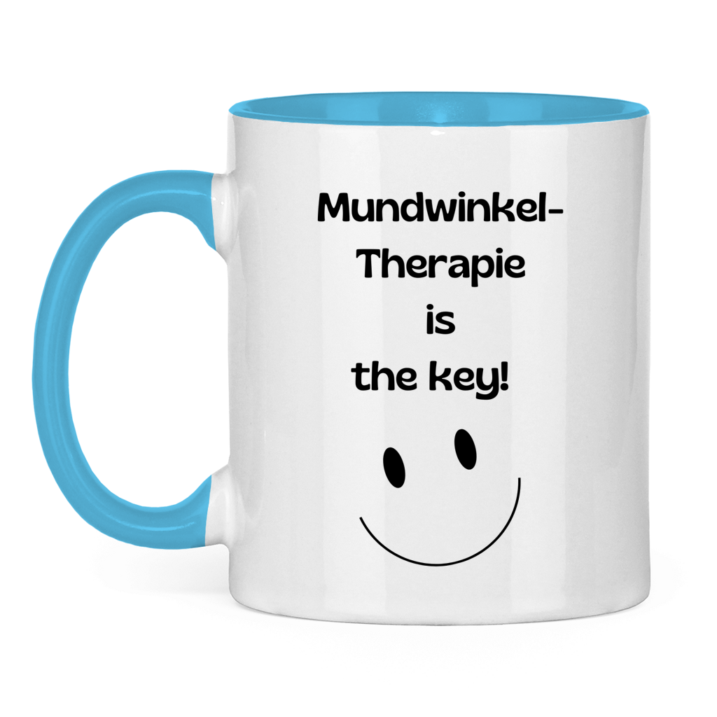 Tasse zweifarbig Mundwinkel