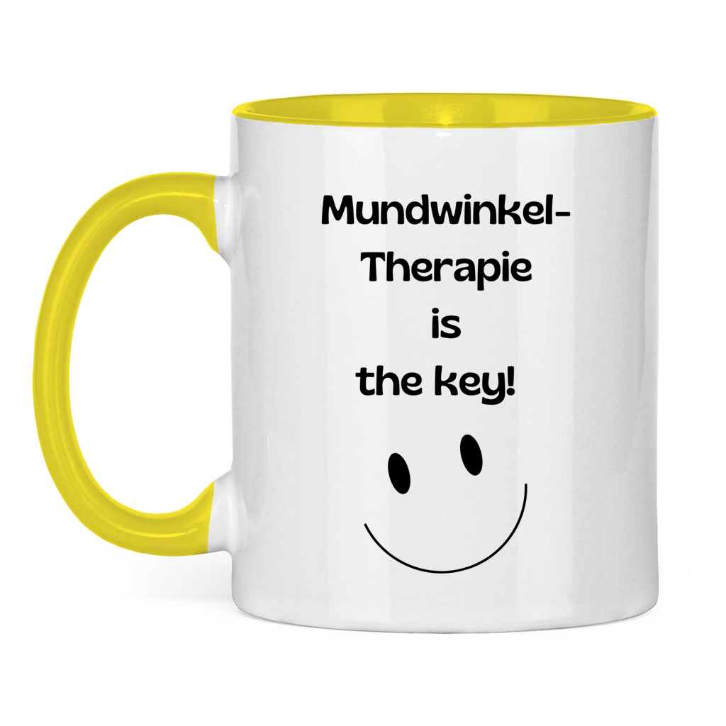 Tasse zweifarbig Mundwinkel