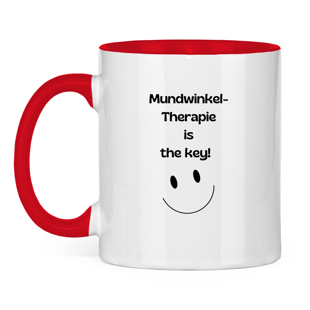 Tasse zweifarbig Mundwinkel