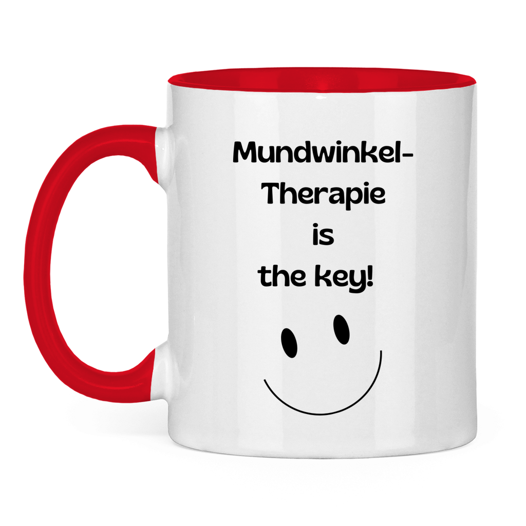 Tasse zweifarbig Mundwinkel