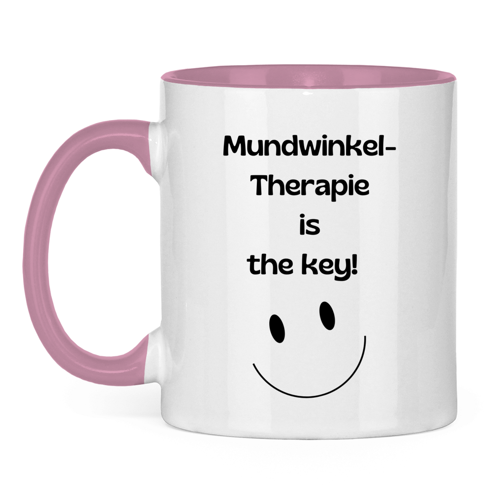 Tasse zweifarbig Mundwinkel
