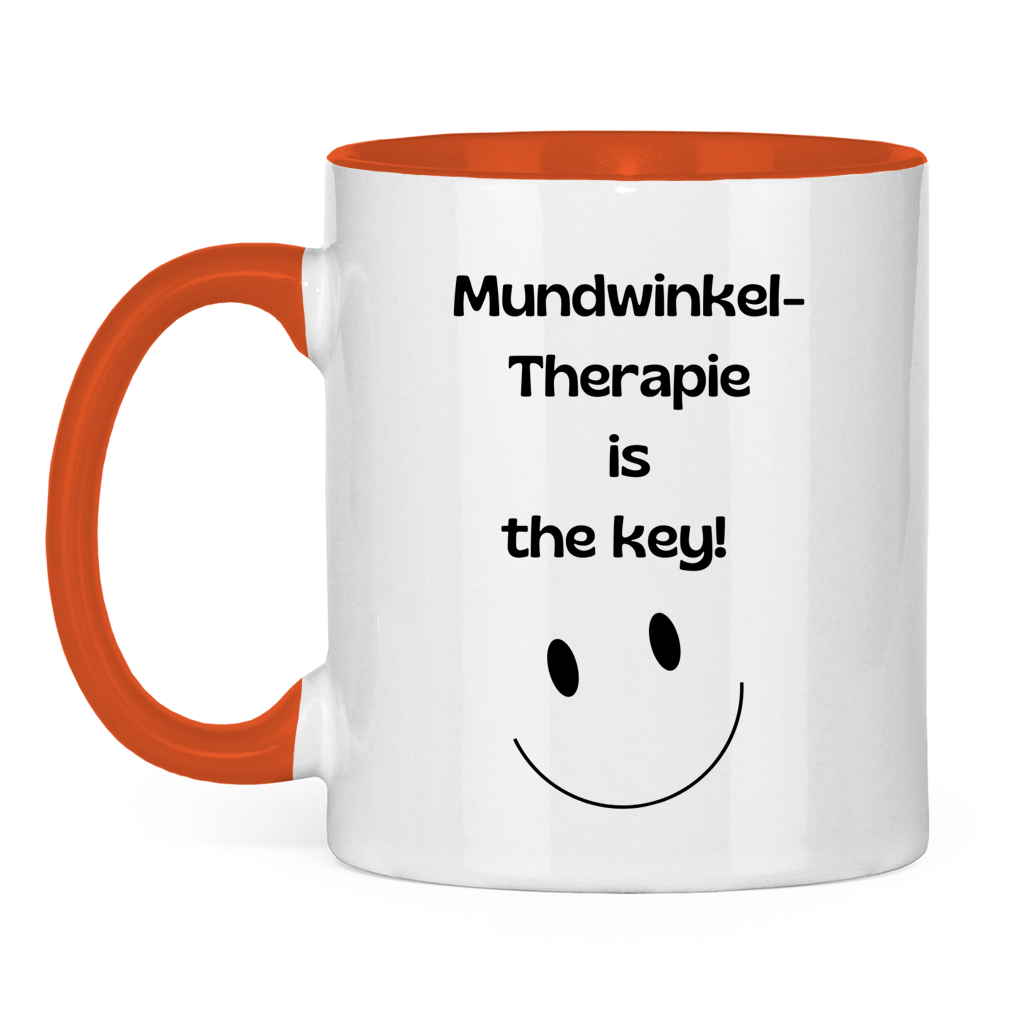 Tasse zweifarbig Mundwinkel