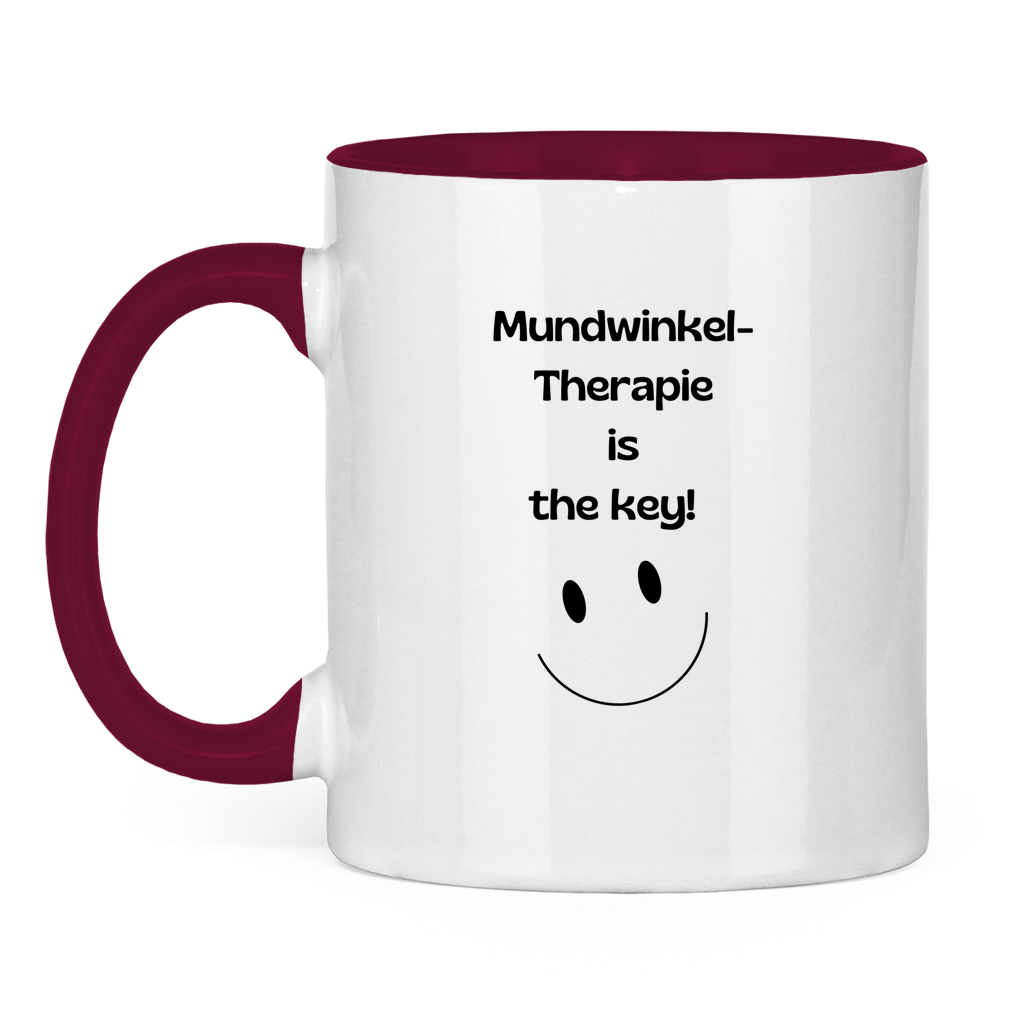 Tasse zweifarbig Mundwinkel
