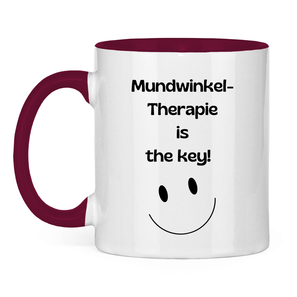 Tasse zweifarbig Mundwinkel