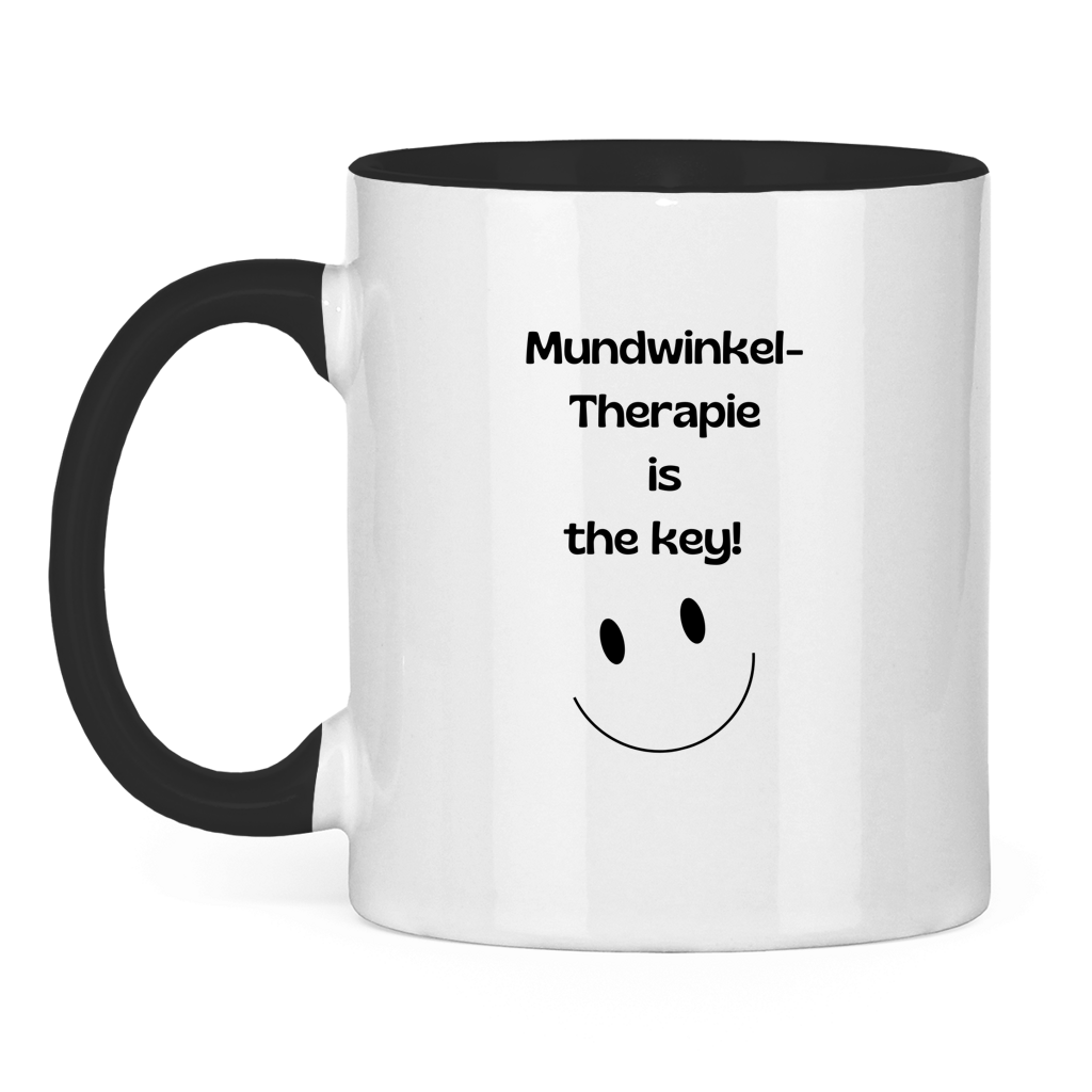 Tasse zweifarbig Mundwinkel