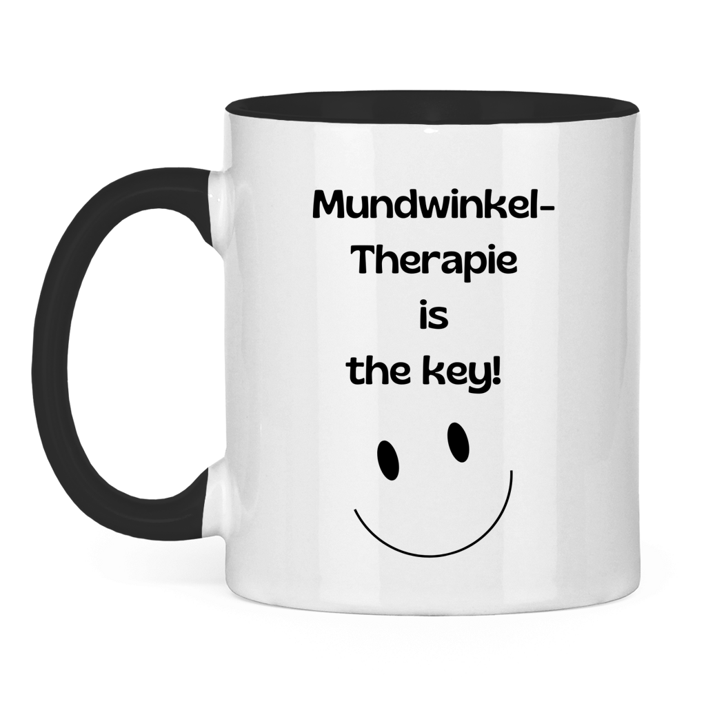 Tasse zweifarbig Mundwinkel
