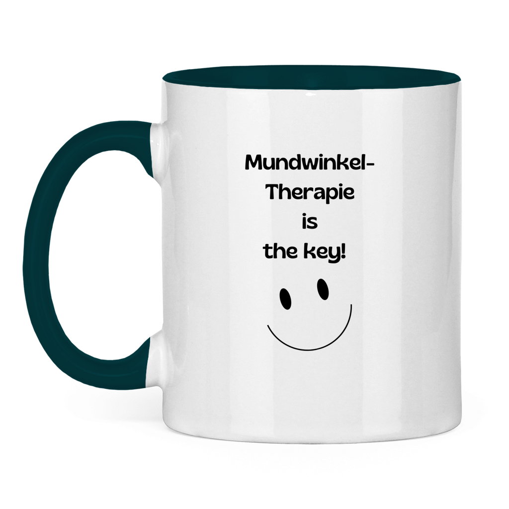 Tasse zweifarbig Mundwinkel