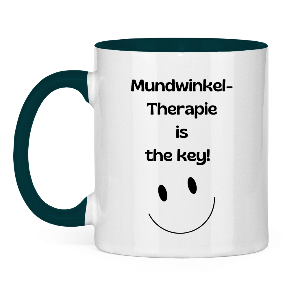 Tasse zweifarbig Mundwinkel