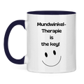 Tasse zweifarbig Mundwinkel