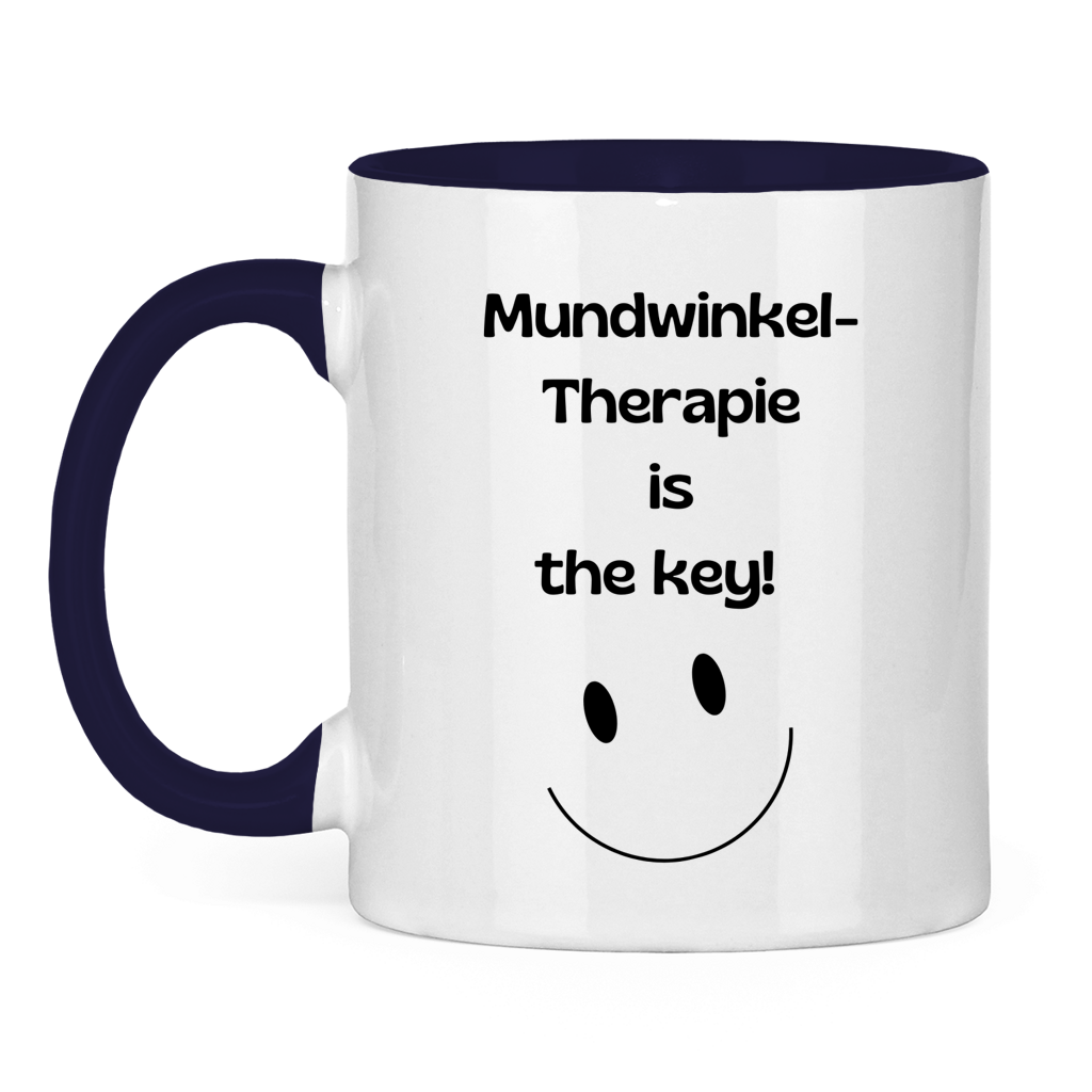 Tasse zweifarbig Mundwinkel