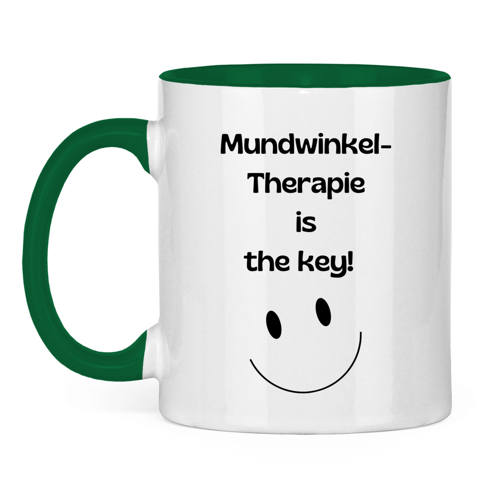Tasse zweifarbig Mundwinkel