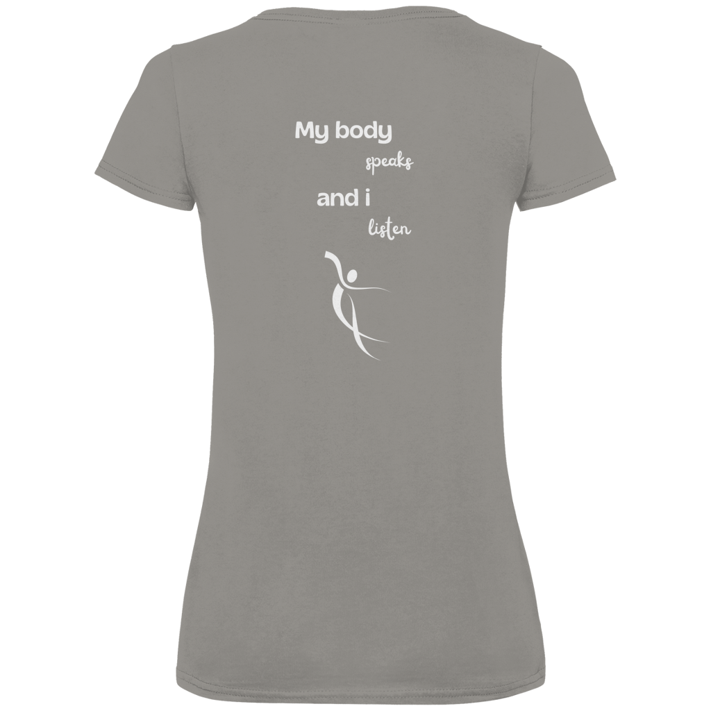 Damen Premium Bio V-Neck T-Shirt Body