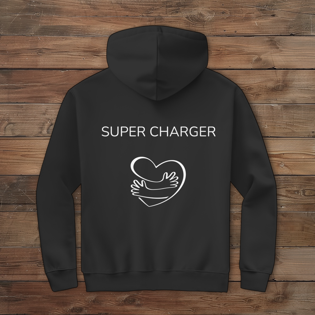 Herren Zipper Hoodie Supercharger ∣ Logo in weiß