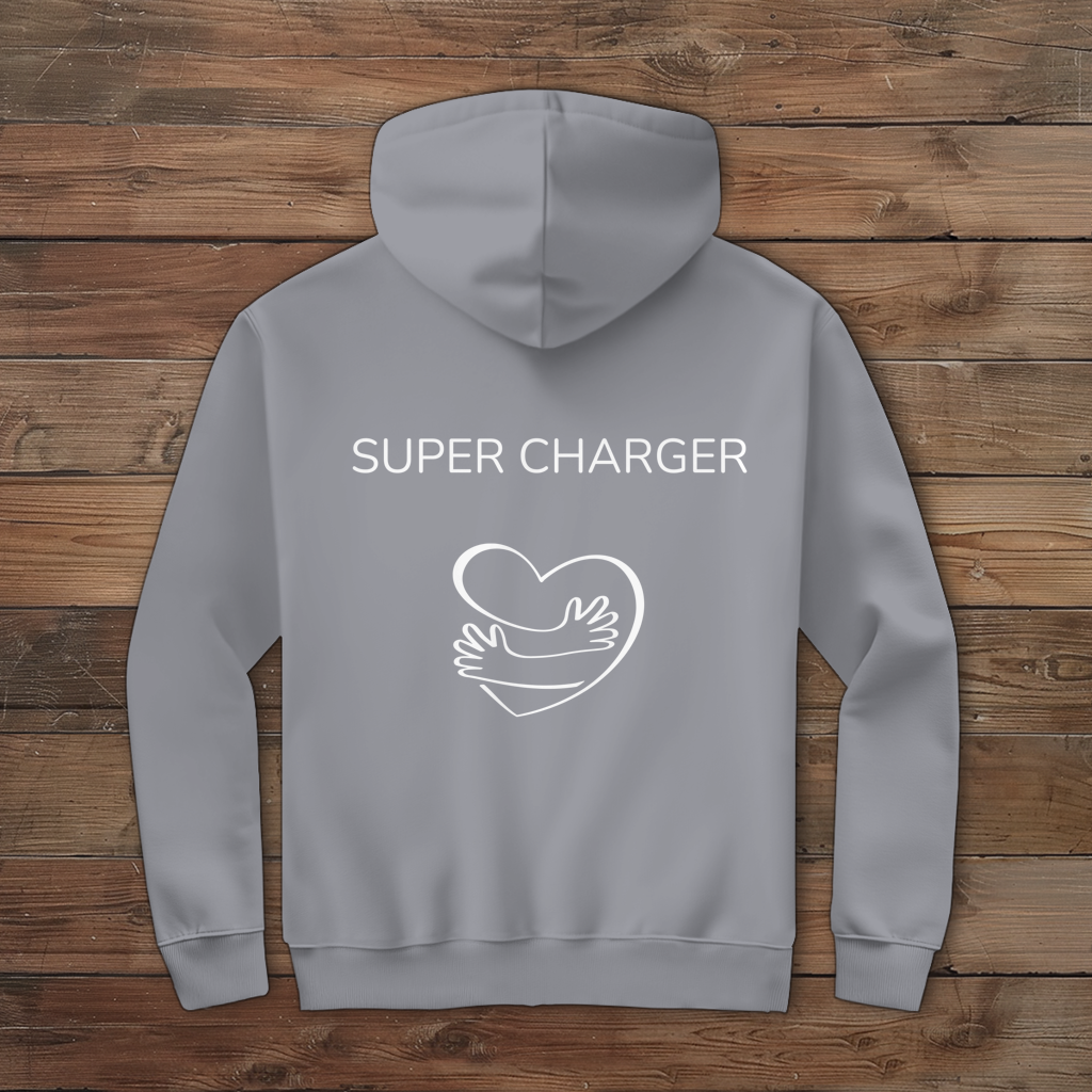 Herren Zipper Hoodie Supercharger ∣ Logo in weiß