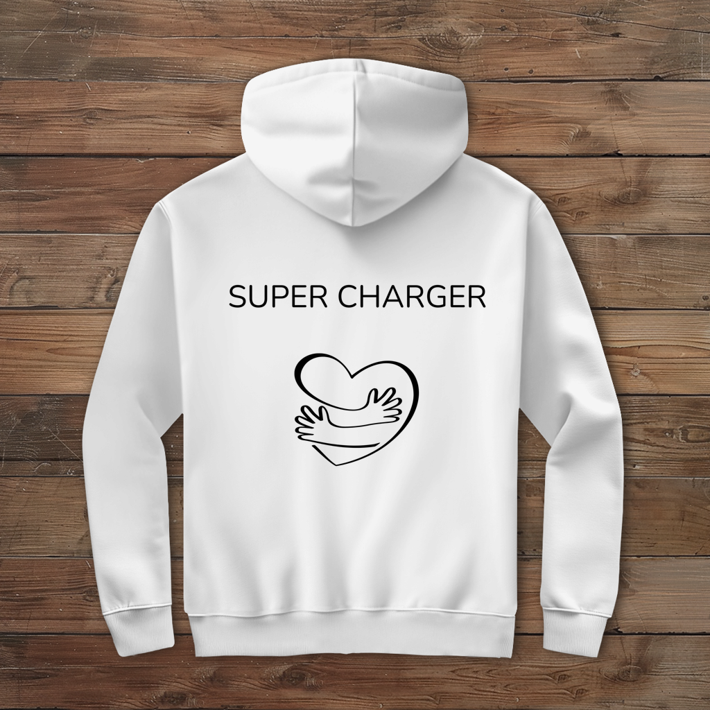Herren Zipper Hoodie ∣ Supercharger ∣ Logo in schwarz