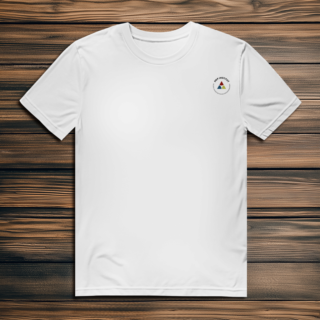 Herren Premium Bio T-Shirt ∣ Reiz und Reaktion ∣ Logo in schwarz