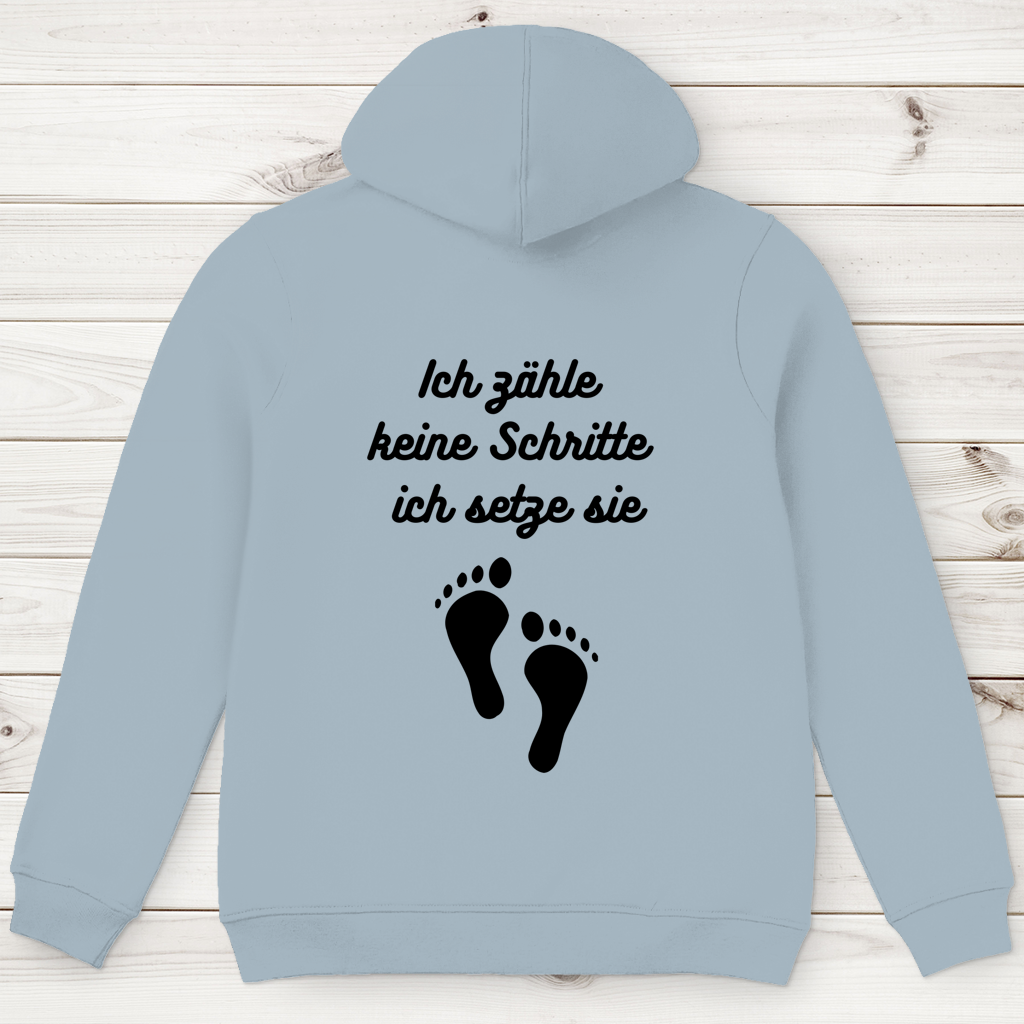 Herren Premium Bio Hoodie ∣ Schritte ∣ Logo in schwarz