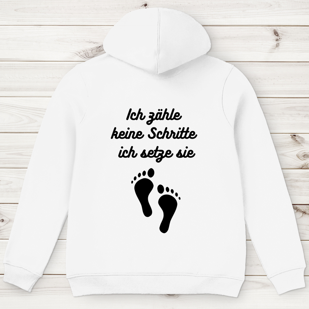 Herren Premium Bio Hoodie ∣ Schritte ∣ Logo in schwarz