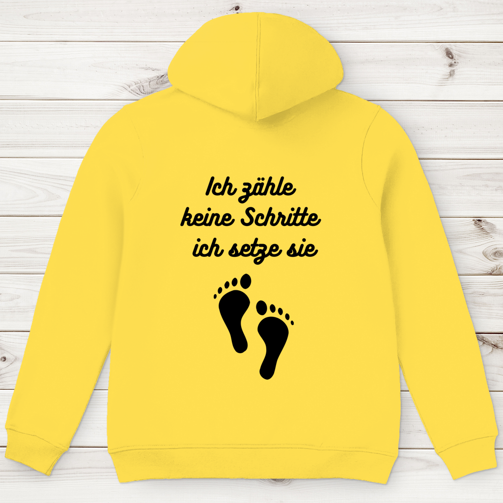 Herren Premium Bio Hoodie ∣ Schritte ∣ Logo in schwarz